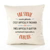 Housse de Coussin Premium Une Sylvie Aussi géniale - Coton Canvas Fairtrade Beige Idée Cadeau Décoration Canapé