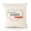 Housse de Coussin Premium Escaladeuse irremplaçable - Coton Canvas Fairtrade Beige Idée Cadeau Décoration Canapé