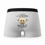 Caleçon Le Forain Agneau - Humour Boxer Gris Idée Cadeau