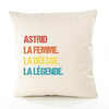 Housse de Coussin Premium Astrid la Déesse la Légende Vintage - Coton Canvas Fairtrade Beige Idée Cadeau Décoration Canapé