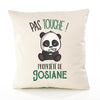Housse de Coussin Premium Josiane Pas Touche Panda - Coton Canvas Fairtrade Beige Idée Cadeau Décoration Canapé 40x40