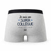 Caleçon Gil Un Super Collègue - Humour Boxer Gris Idée Cadeau