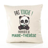 Housse de Coussin Premium Marie-Therese Pas Touche Panda - Coton Canvas Fairtrade Beige Idée Cadeau Décoration Canapé 40x40