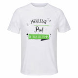 Maillot de Sport Homme Meilleur Prof De Tous Les Temps - T-Shirt Respirant Polyester Manches Courtes - Cadeau Sportif Anniversaire Noël Fête des Pères