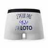 Caleçon Loto - Humour Boxer Gris Idée Cadeau Passion