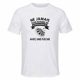 Maillot de Sport Homme Flechette Quinquagenaire - T-Shirt Respirant Polyester Manches Courtes - Cadeau Sportif Anniversaire Noël Fête des Pères