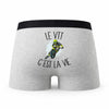 Caleçon VTT - Humour Boxer Gris Passion Idée Cadeau