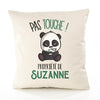 Housse de Coussin Premium Suzanne Pas Touche Panda - Coton Canvas Fairtrade Beige Idée Cadeau Décoration Canapé 40x40