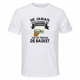 Maillot de Sport Homme Basket Sexagenaire - T-Shirt Respirant Polyester Manches Courtes - Cadeau Sportif Anniversaire Noël Fête des Pères