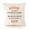 Housse de Coussin Premium Un Pâtissier Aussi génial - Coton Canvas Fairtrade Beige Idée Cadeau Décoration Canapé