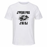 Maillot de Sport Homme DJ J'peux Pas - T-Shirt Respirant Polyester Manches Courtes - Cadeau Sportif Anniversaire Noël Fête des Pères