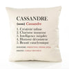 Housse de Coussin Premium Cassandre Définition - Coton Canvas Fairtrade Beige Idée Cadeau Décoration Canapé
