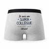 Caleçon Edmond Un Super Collègue - Humour Boxer Gris Idée Cadeau