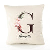 Housse de Coussin Premium Georgette Lettre - Coton Canvas Fairtrade Beige Idée Cadeau Décoration Canapé