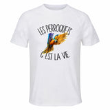 Maillot de Sport Homme Perroquet C'est La Vie - T-Shirt Respirant Polyester Manches Courtes - Cadeau Sportif Anniversaire Noël Fête des Pères