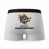 Caleçon Super Expert Comptable - Humour Boxer Gris Idée Cadeau