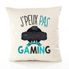 Housse de Coussin Premium Gaming Version Blanc - Coton Canvas Fairtrade Beige Idée Cadeau Décoration Canapé