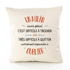 Housse de Coussin Premium Un Milan Aussi génial - Coton Canvas Fairtrade Beige Idée Cadeau Décoration Canapé