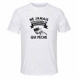 Maillot de Sport Homme Peche Sexagenaire - T-Shirt Respirant Polyester Manches Courtes - Cadeau Sportif Anniversaire Noël Fête des Pères