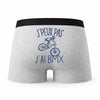 Caleçon BMX - Humour Boxer Gris Idée Cadeau Passion