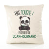 Housse de Coussin Premium Jean-Bernard Pas Touche Panda - Coton Canvas Fairtrade Beige Idée Cadeau Décoration Canapé 40x40