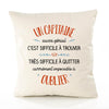 Housse de Coussin Premium Un Capitaine Aussi génial - Coton Canvas Fairtrade Beige Idée Cadeau Décoration Canapé