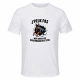 Maillot de Sport Homme Dobermann J'peux Pas - T-Shirt Respirant Polyester Manches Courtes - Cadeau Sportif Anniversaire Noël Fête des Pères
