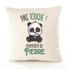 Housse de Coussin Premium Pierre Pas Touche Panda - Coton Canvas Fairtrade Beige Idée Cadeau Décoration Canapé 40x40