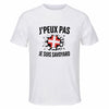 Maillot de Sport Homme Savoyard J'peux Pas - T-Shirt Respirant Polyester Manches Courtes - Cadeau Sportif Anniversaire Noël Fête des Pères