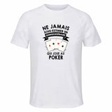 Maillot de Sport Homme Poker Copie 3 Quinquagenaire - T-Shirt Respirant Polyester Manches Courtes - Cadeau Sportif Anniversaire Noël Fête des Pères