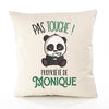 Housse de Coussin Premium Monique Pas Touche Panda - Coton Canvas Fairtrade Beige Idée Cadeau Décoration Canapé 40x40