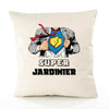 Housse de Coussin Premium Super Jardinier - Coton Canvas Fairtrade Beige Idée Cadeau Décoration Canapé