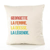 Housse de Coussin Premium Georgette la Déesse la Légende Vintage - Coton Canvas Fairtrade Beige Idée Cadeau Décoration Canapé