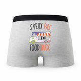 Caleçon Foodtruck - Humour Boxer Gris Idée Cadeau Passion