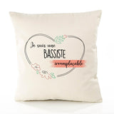 Housse de Coussin Premium Bassiste irremplaçable - Coton Canvas Fairtrade Beige Idée Cadeau Décoration Canapé