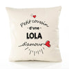 Housse de Coussin Premium Lola d'amour - Coton Canvas Fairtrade Beige Idée Cadeau Décoration Canapé 40x40
