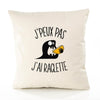 Housse de Coussin Premium J'peux Pas J'Ai raclette kopia - Coton Canvas Fairtrade Beige Idée Cadeau Décoration Canapé 40x40