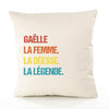 Housse de Coussin Premium Gaëlle la Déesse la Légende Vintage - Coton Canvas Fairtrade Beige Idée Cadeau Décoration Canapé