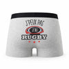 Caleçon Rugby - Humour Boxer Gris Idée Cadeau Passion