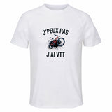 Maillot de Sport Homme VTT J'peux Pas - T-Shirt Respirant Polyester Manches Courtes - Cadeau Sportif Anniversaire Noël Fête des Pères