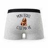 Caleçon Teckel - Humour Boxer Gris Passion Idée Cadeau