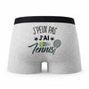 Caleçon Tennis 2 - Humour Boxer Gris Idée Cadeau Passion