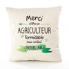 Housse de Coussin Premium Merci Agriculteur Inoubliable - Coton Canvas Fairtrade Beige Idée Cadeau Décoration Canapé