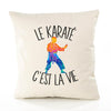Housse de Coussin Premium karaté - Coton Canvas Fairtrade Beige Idée Cadeau Décoration Canapé 40x40