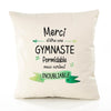 Housse de Coussin Premium Merci Gymnaste Inoubliable Femme - Coton Canvas Fairtrade Beige Idée Cadeau Décoration Canapé