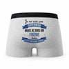 Caleçon Frere Super-héros - Humour Boxer Gris Idée Cadeau Fête des Pères