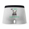 Caleçon Marie-josephe Pas Touche Panda - Humour Boxer Gris Idée Cadeau