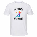 Maillot de Sport Homme pour Merci Handball Coach - T-Shirt Respirant Polyester Manches Courtes - Cadeau Sportif Anniversaire Noël Fête des Pères
