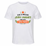 Maillot de Sport Homme Meilleur Jean-Hugues Super Pouvoir Cadeau Anniversaire Noël Fête des Pères T-Shirt Respirant Polyester