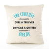 Housse de Coussin Premium Une Cavalière Formidable - Coton Canvas Fairtrade Beige Idée Cadeau Décoration Canapé